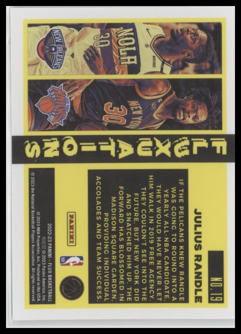 2022-23 Panini Flux #19 Julius Randle Fluxuations Silver