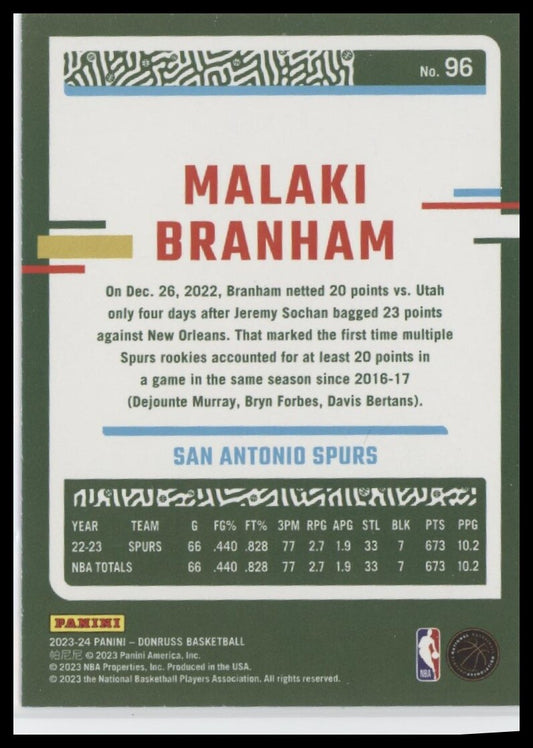 2023-24 Donruss #96 Malaki Branham