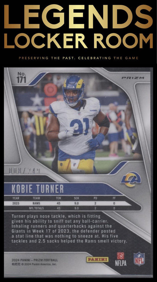 2024 Panini Prizm #171 Kobie Turner Orange #/249