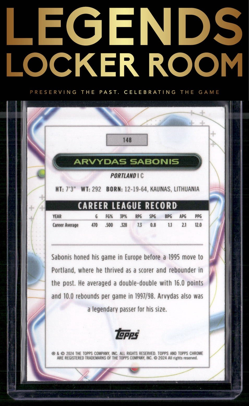 2023-24 Topps Chrome Cosmic #148 Arvydas Sabonis Blue Moon Refractors #/99