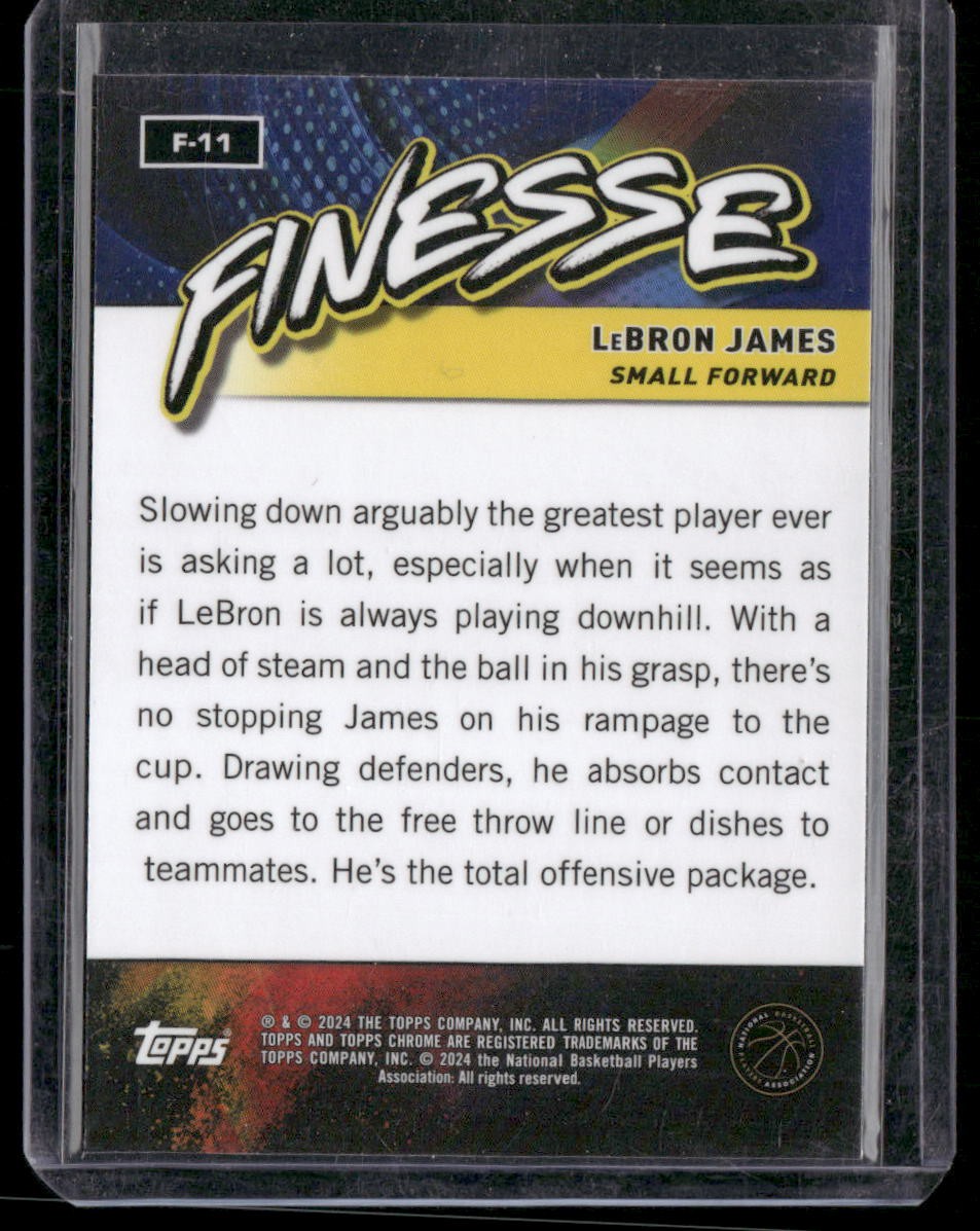 2023-24 Topps Chrome #F-11 LeBron James Finesse