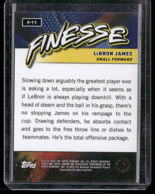 2023-24 Topps Chrome #F-11 LeBron James Finesse