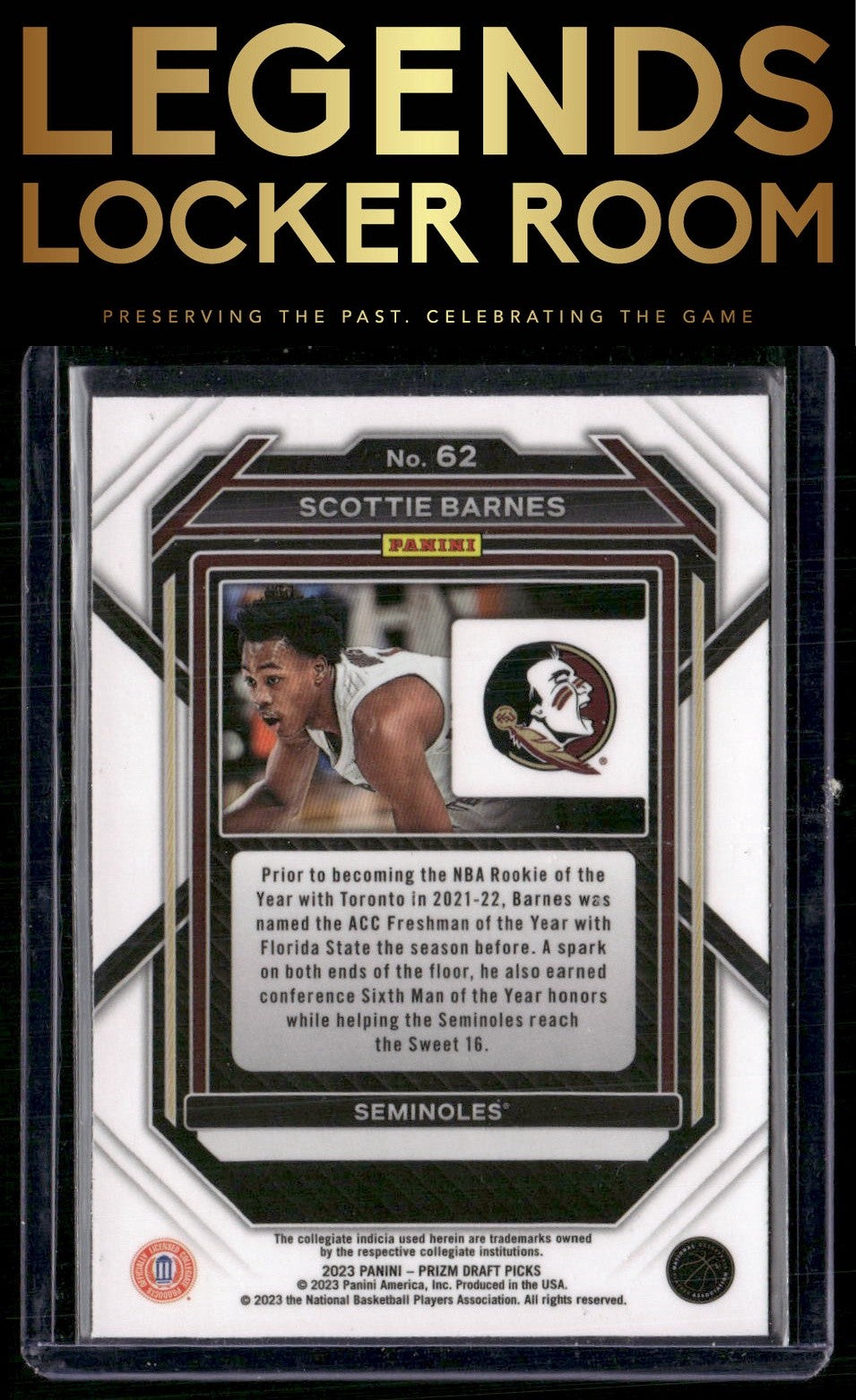 2023 Panini Prizm Draft Picks #62 Scottie Barnes