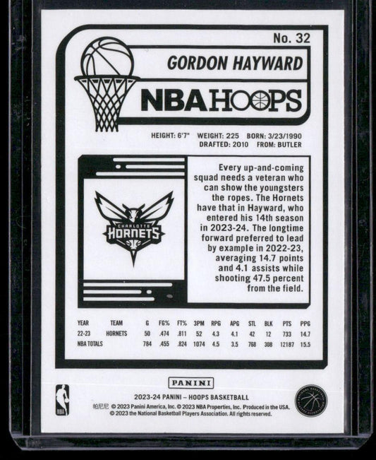 2023-24 Hoops #32 Gordon Hayward