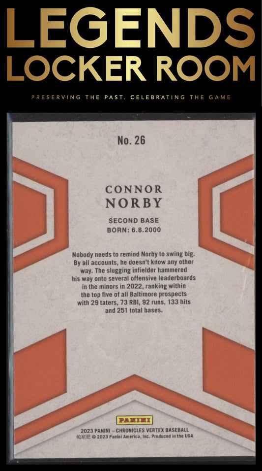 2023 Panini Chronicles: Vertex #26 Connor Norby