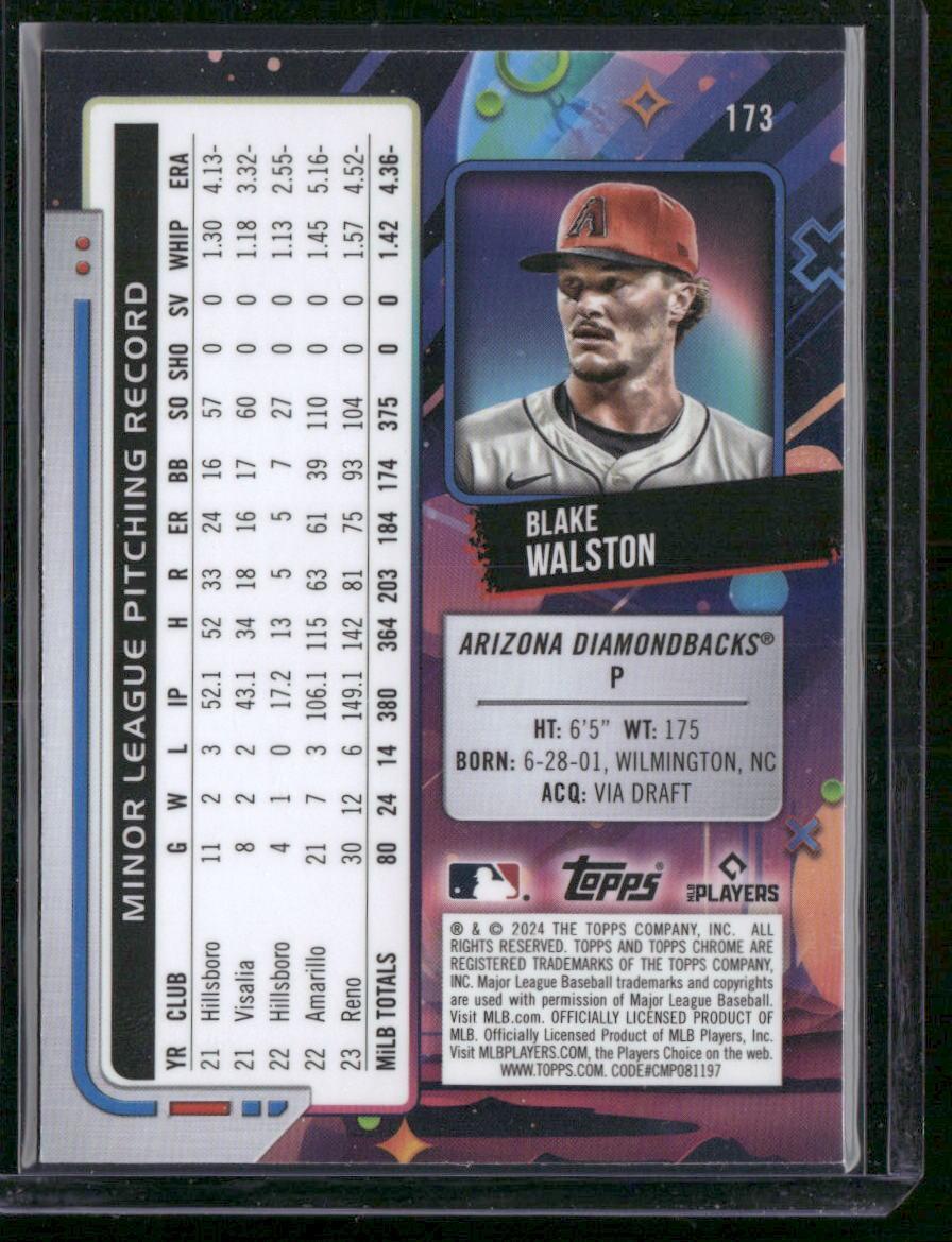 2024 Topps Chrome Cosmic #173 Blake Walston Nucleus Refractor