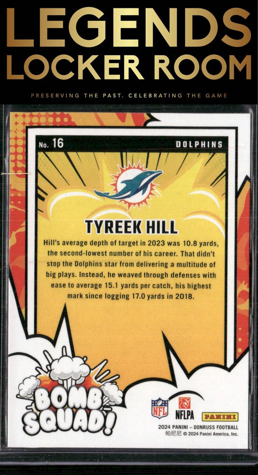 2024 Donruss #16 Tyreek Hill Bomb Squad