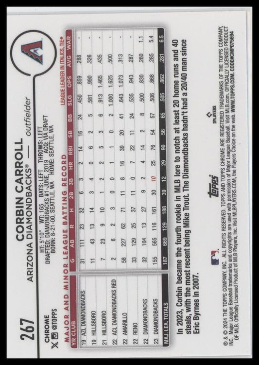 2024 Topps Chrome #267 Corbin Carroll