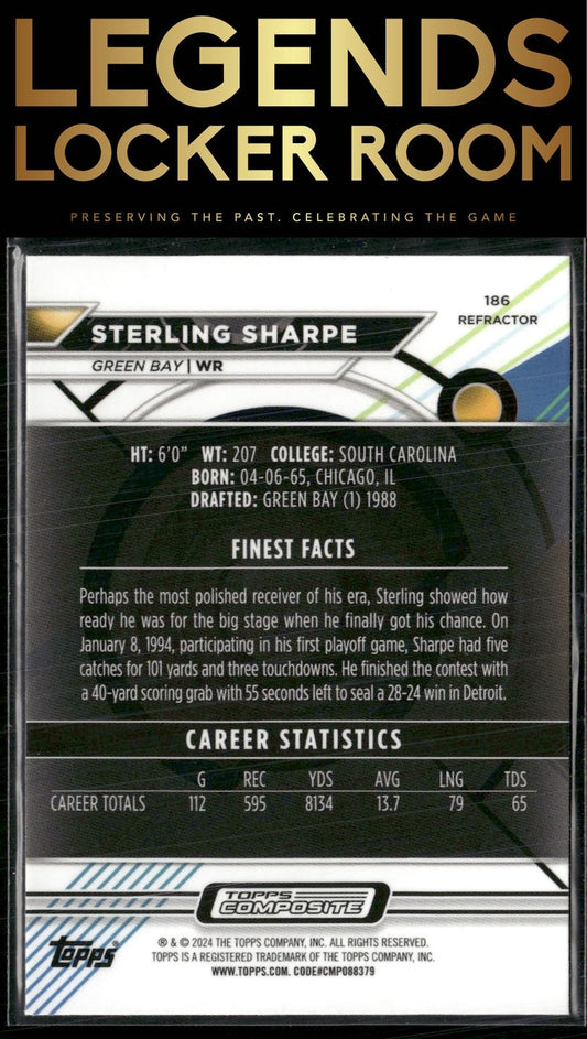 2023 Topps Composite #186 Sterling Sharpe Finest Refractor