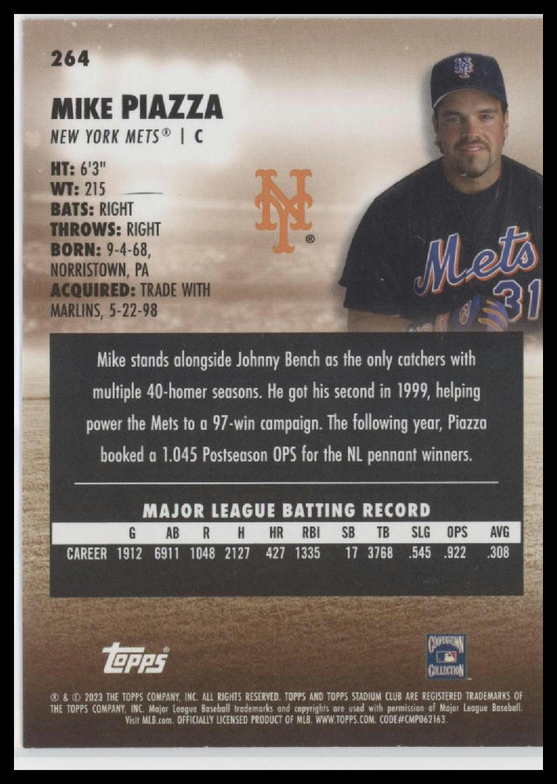 2023 Stadium Club #264 Mike Piazza