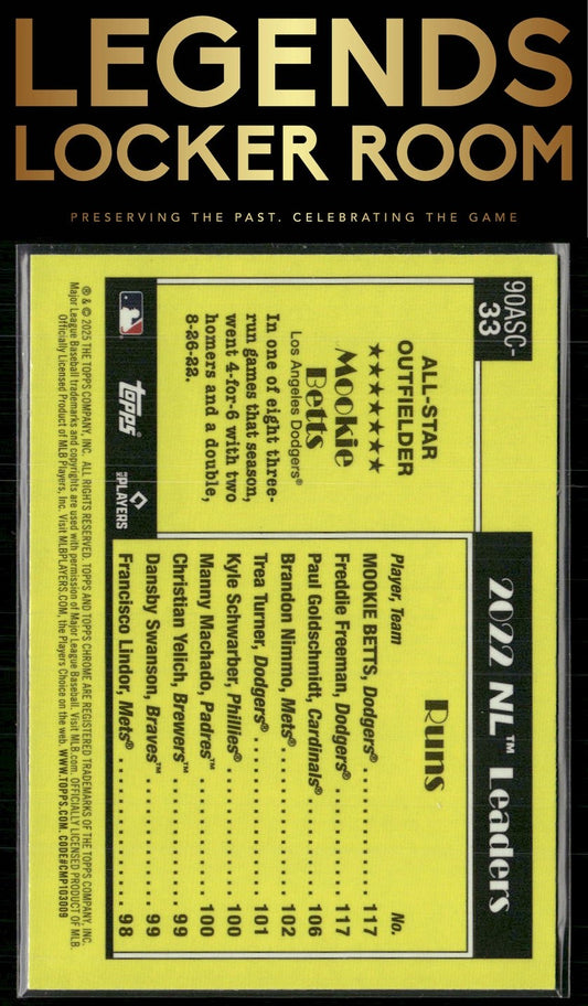 2025 Topps Mookie Betts 1990 Topps Baseball 35th Chrome All-Stars Mojo