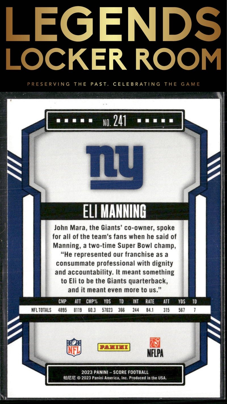 2023 Score #241 Eli Manning