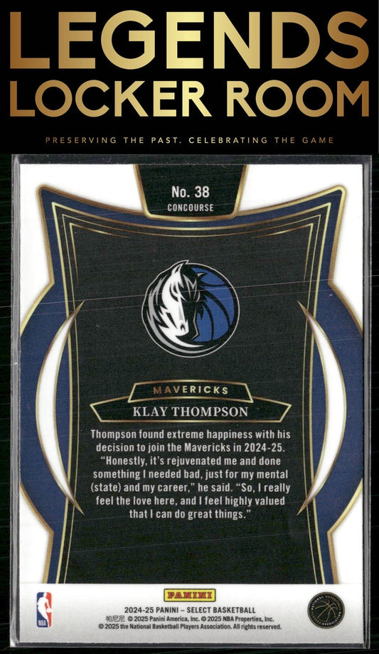 2024-25 Panini Select #38 Klay Thompson
