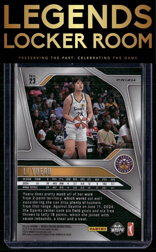 2024 Panini Prizm WNBA #23 Li Yueru Silver Prizms