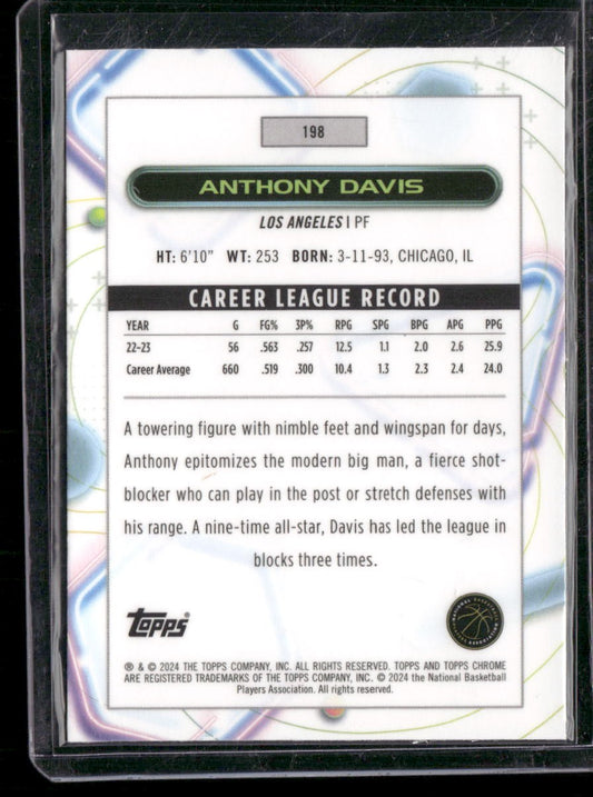 2023-24 Topps Chrome Cosmic #198 Anthony Davis