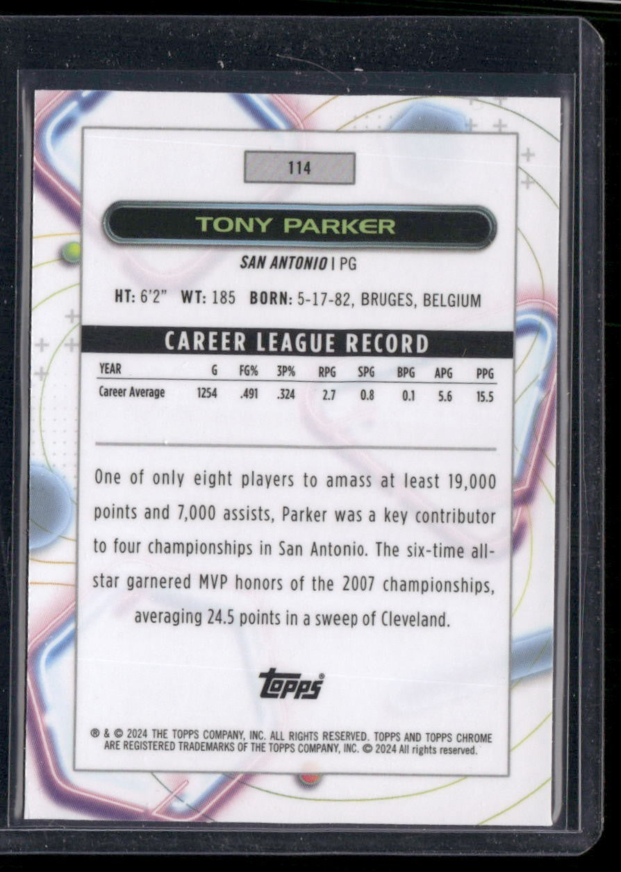 2023-24 Topps Chrome Cosmic #114 Tony Parker Pink Galaxy Refractors