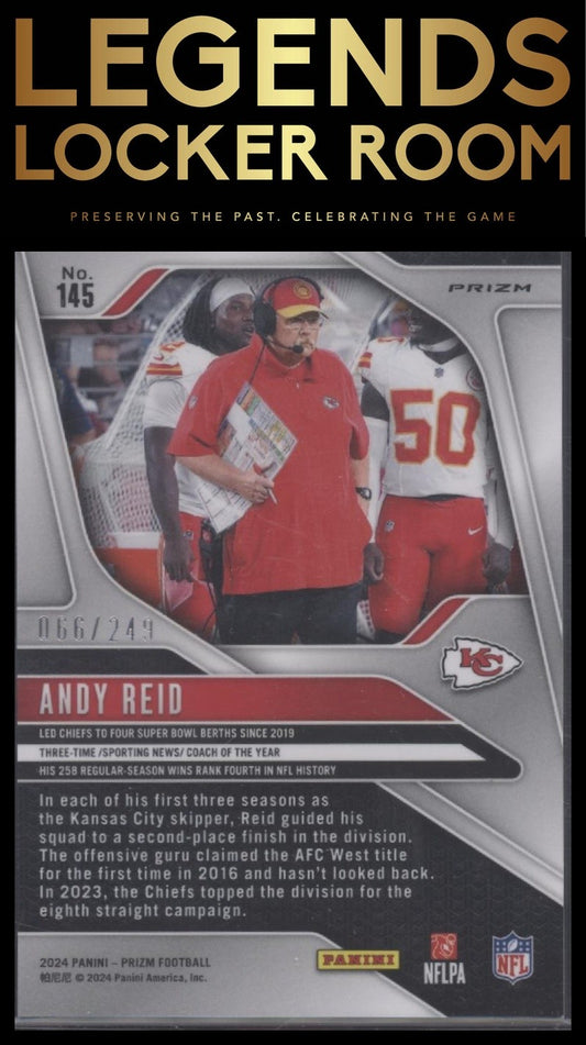 2024 Panini Prizm #145 Andy Reid Orange #/249