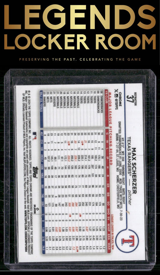 2024 Topps Chrome #37 Max Scherzer Refractors