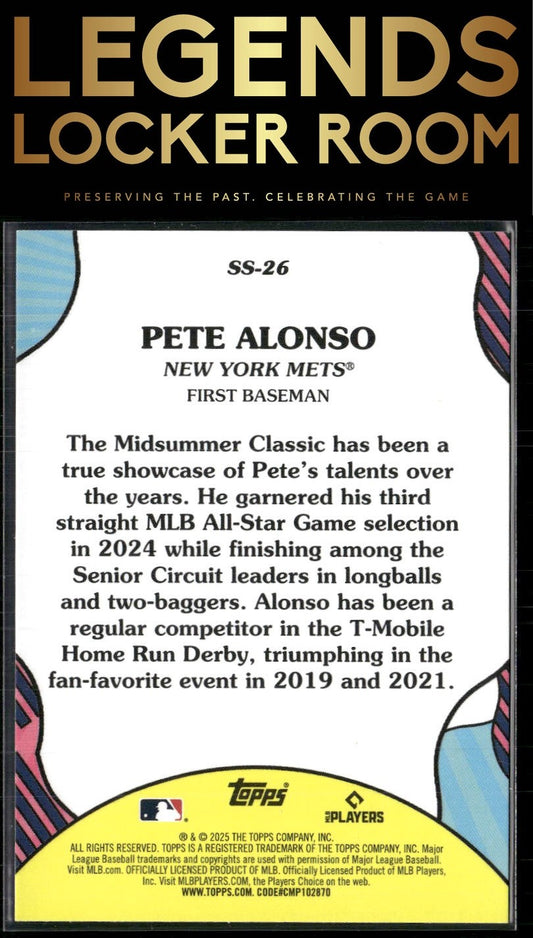 2025 Topps #SS-26 Pete Alonso Summer Superstars