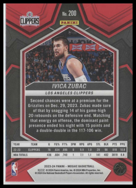 2023-24 Panini Mosaic #200 Ivica Zubac