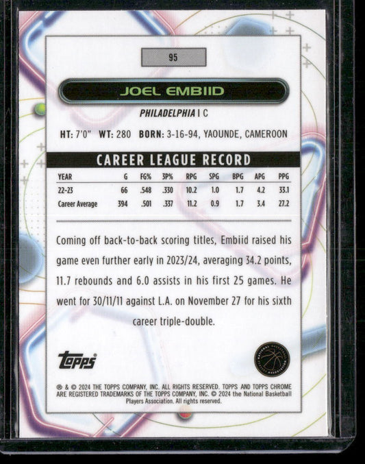 2023-24 Topps Chrome Cosmic #95 Joel Embiid