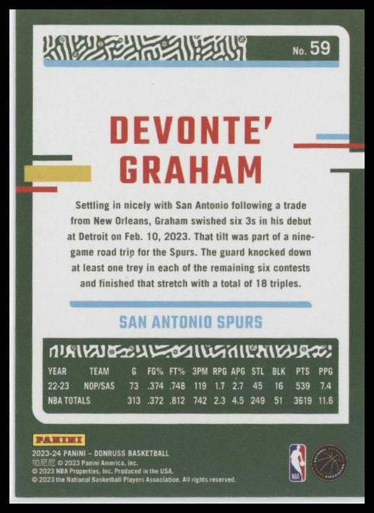 2023-24 Donruss #59 Devonte' Graham