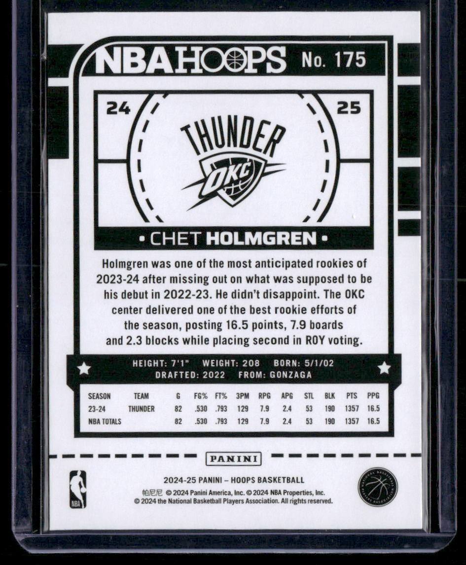 2024-25 Hoops #175 Chet Holmgren