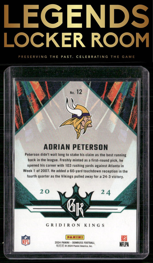 2024 Donruss #12 Adrian Peterson All-Time Gridiron Kings