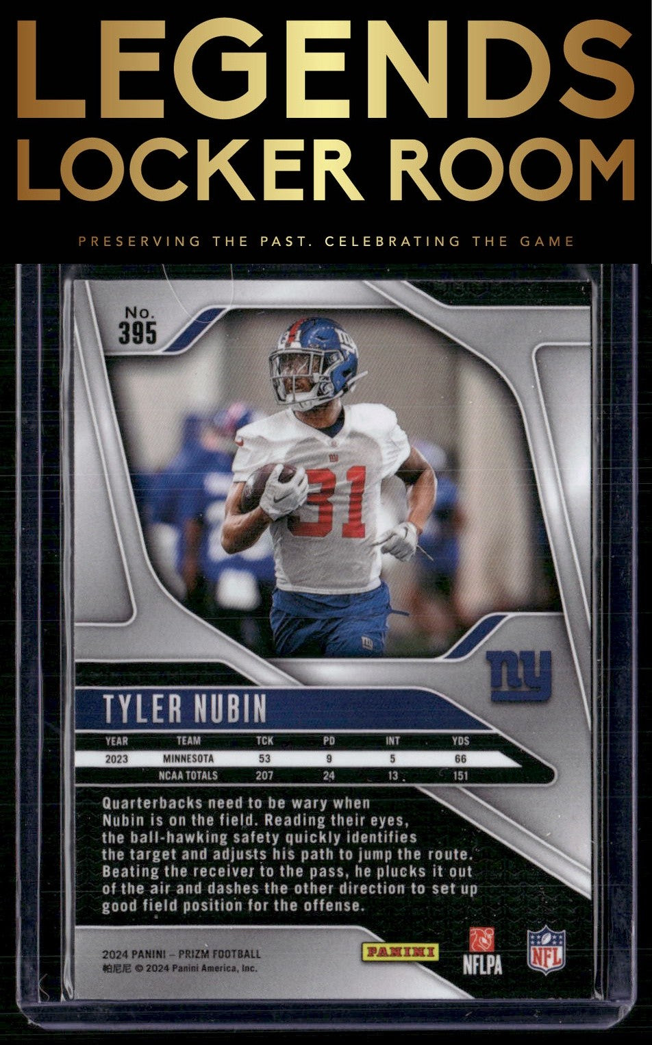 2024 Panini Prizm #395 Tyler Nubin