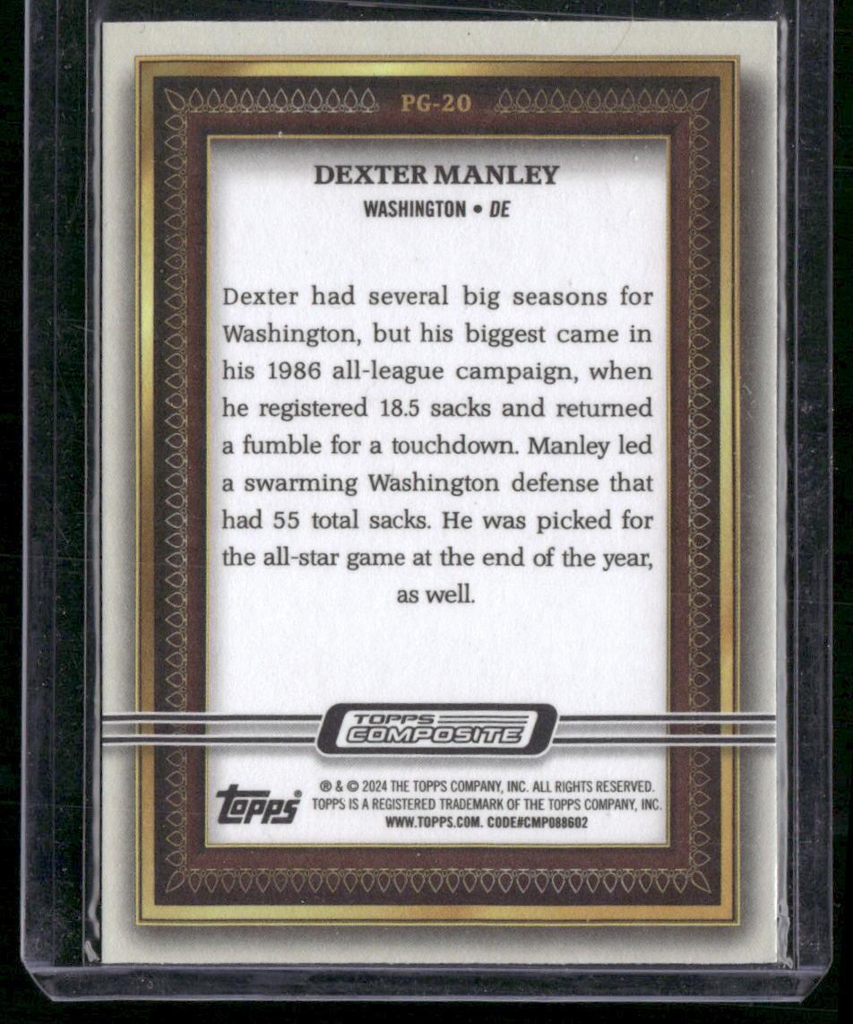 2023 Topps Composite #PG-20 Dexter Manley Portrait Gallery