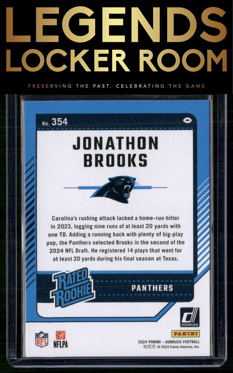 2024 Donruss #354 Jonathon Brooks Press Proof Red
