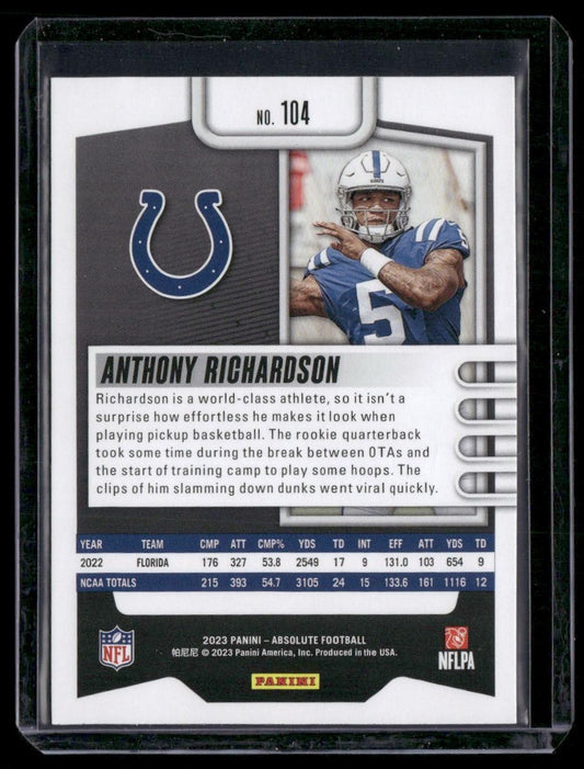2023 Panini Absolute #104 Anthony Richardson Retail