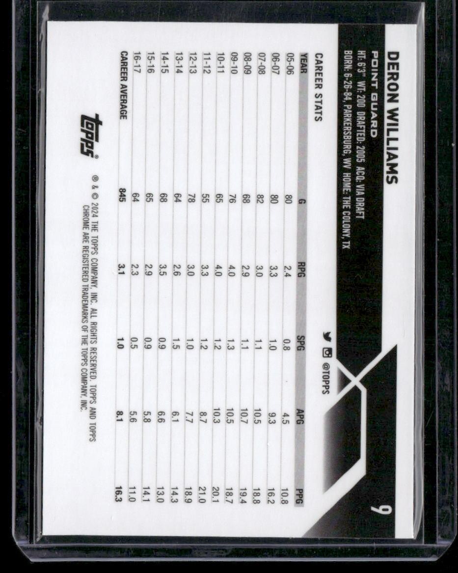 2023-24 Topps Chrome #9 Deron Williams