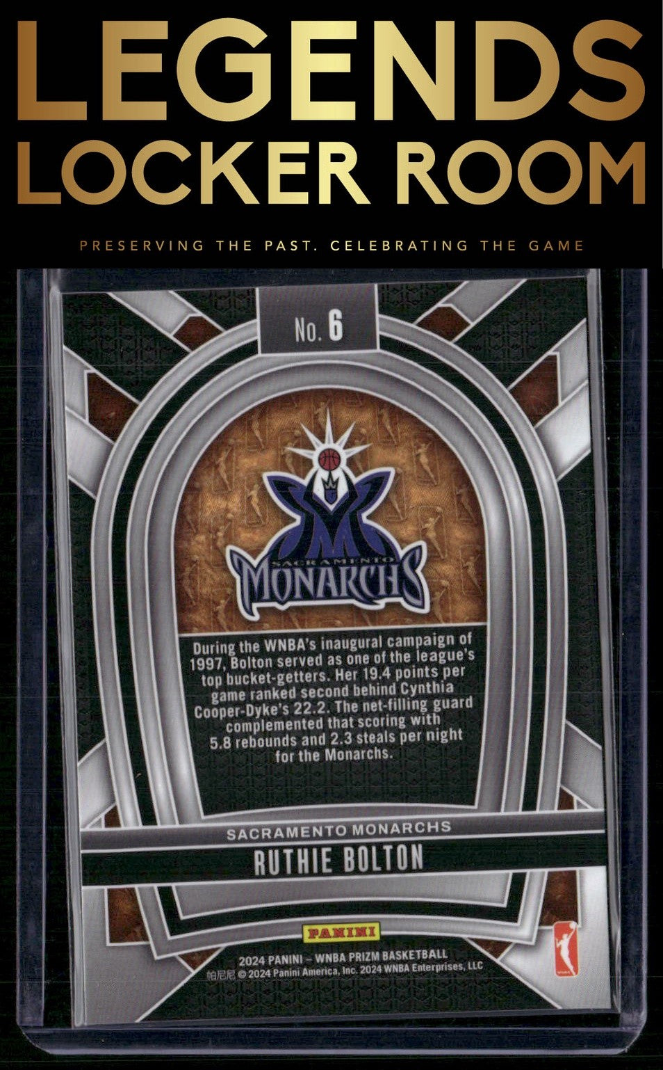 2024 Panini Prizm WNBA #6 Ruthie Bolton Pioneers