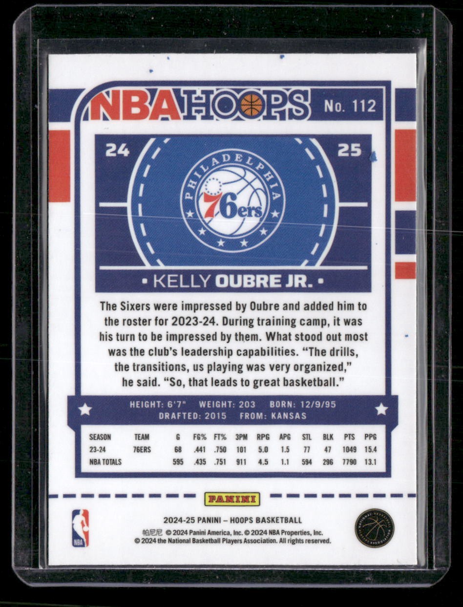 2024-25 Hoops #112 Kelly Oubre Jr. Premium Prizms Silver