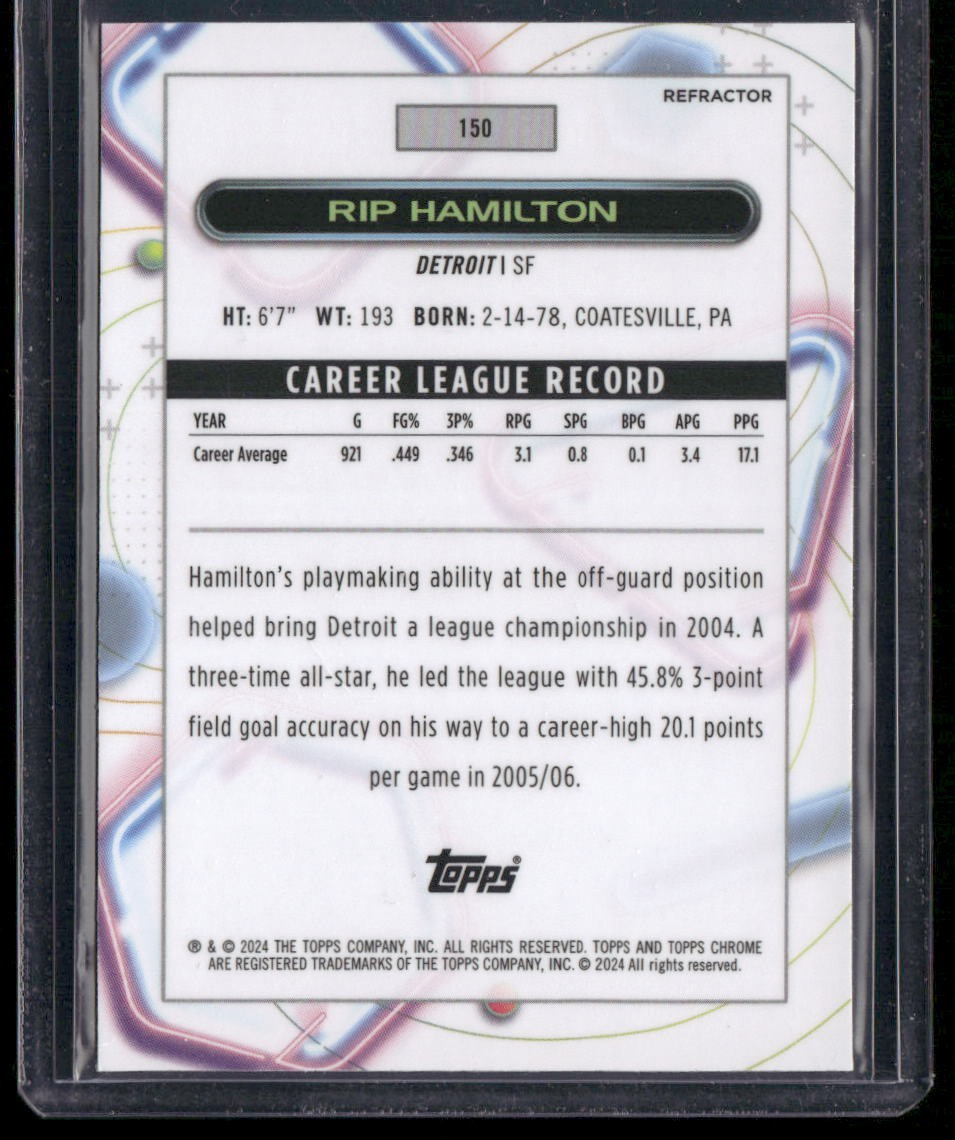 2023-24 Topps Chrome Cosmic #150 Rip Hamilton Refractors