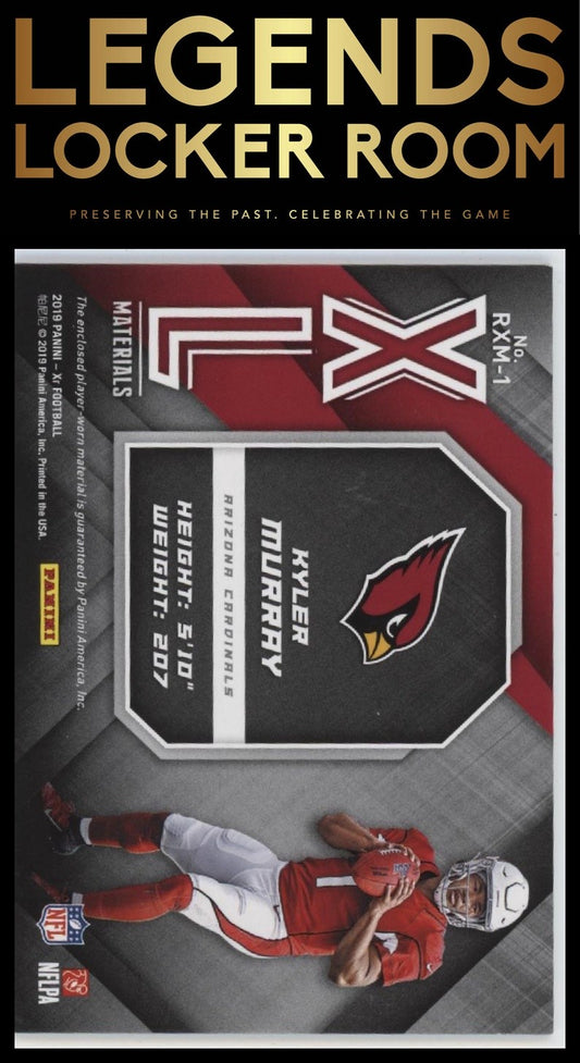 2019 Panini XR #RXM-1 Kyler Murray Rookie XL Materials Blue #/49