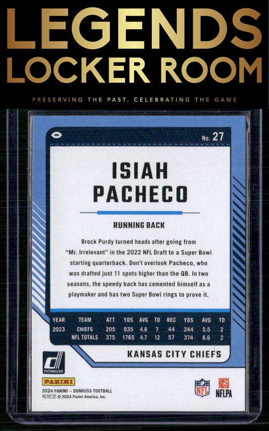 2024 Donruss #27 Isiah Pacheco