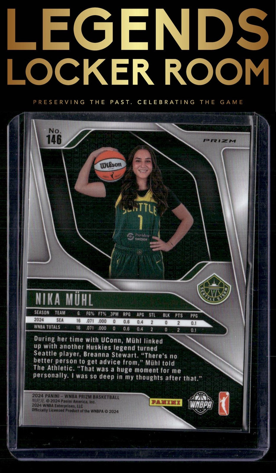 2024 Panini Prizm WNBA #146 Nika Muhl Silver Prizms