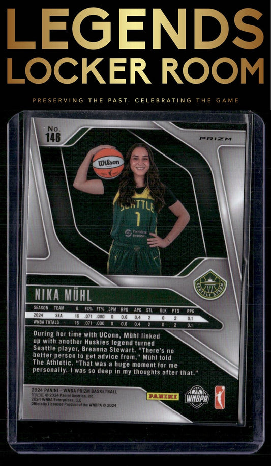 2024 Panini Prizm WNBA #146 Nika Muhl Silver Prizms