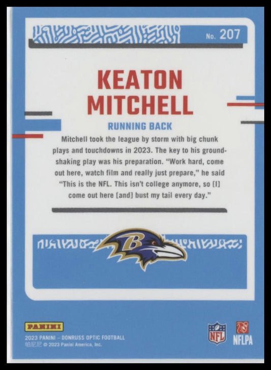 2023 Donruss Optic #207 Keaton Mitchell