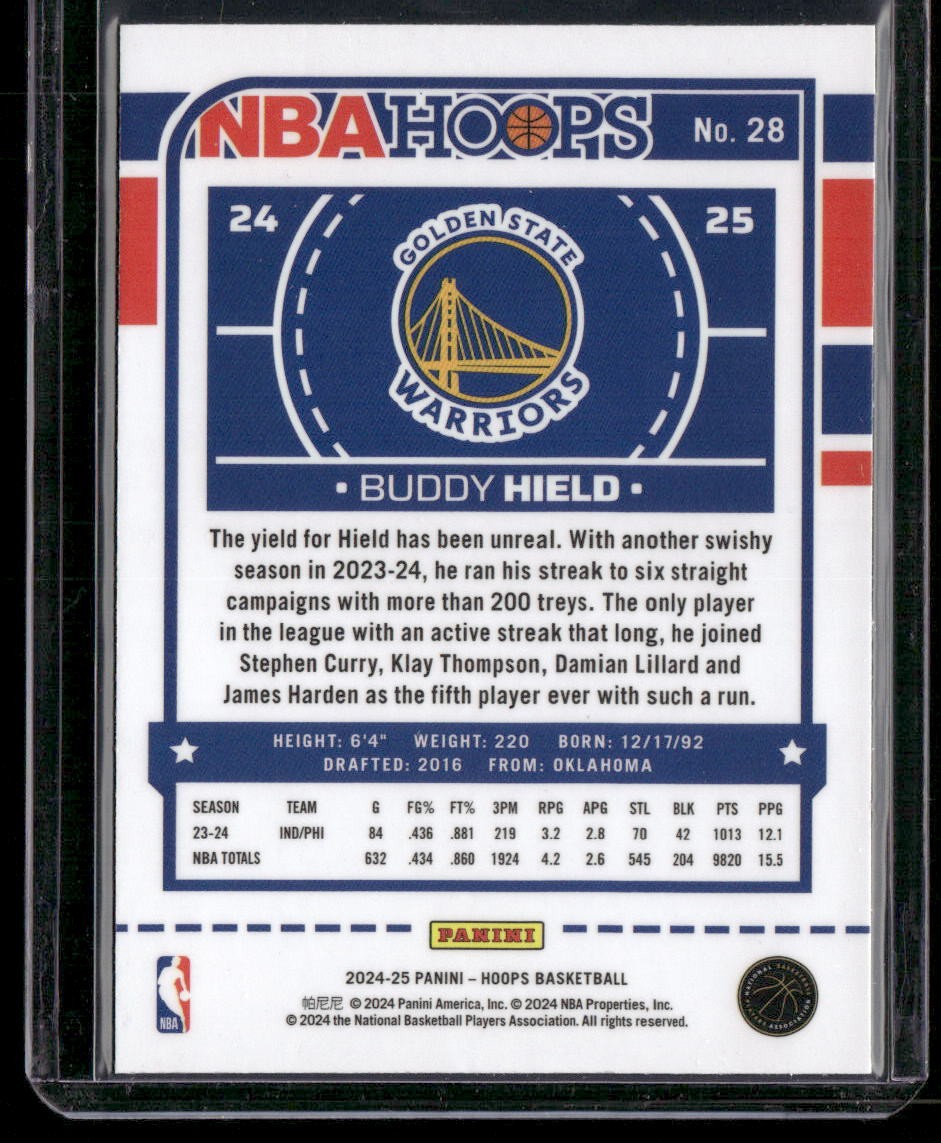 2024-25 Hoops #28 Buddy Hield Premium Prizms Silver