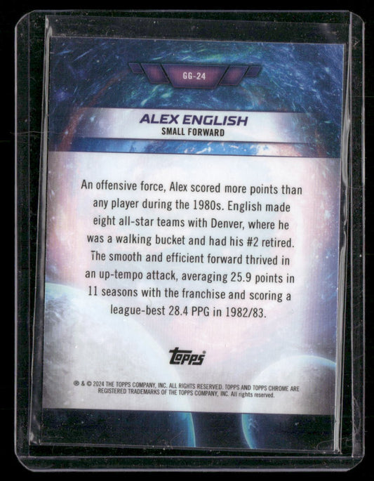 2023-24 Topps Chrome Cosmic #GG-24 Alex English Galaxy Greats