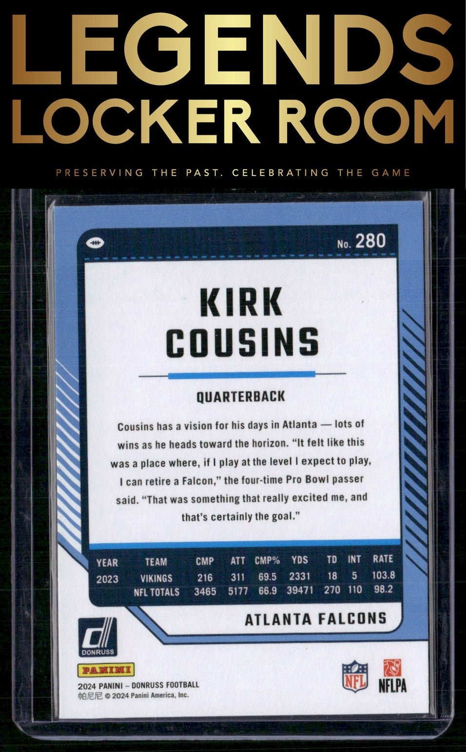 2024 Donruss #280 Kirk Cousins
