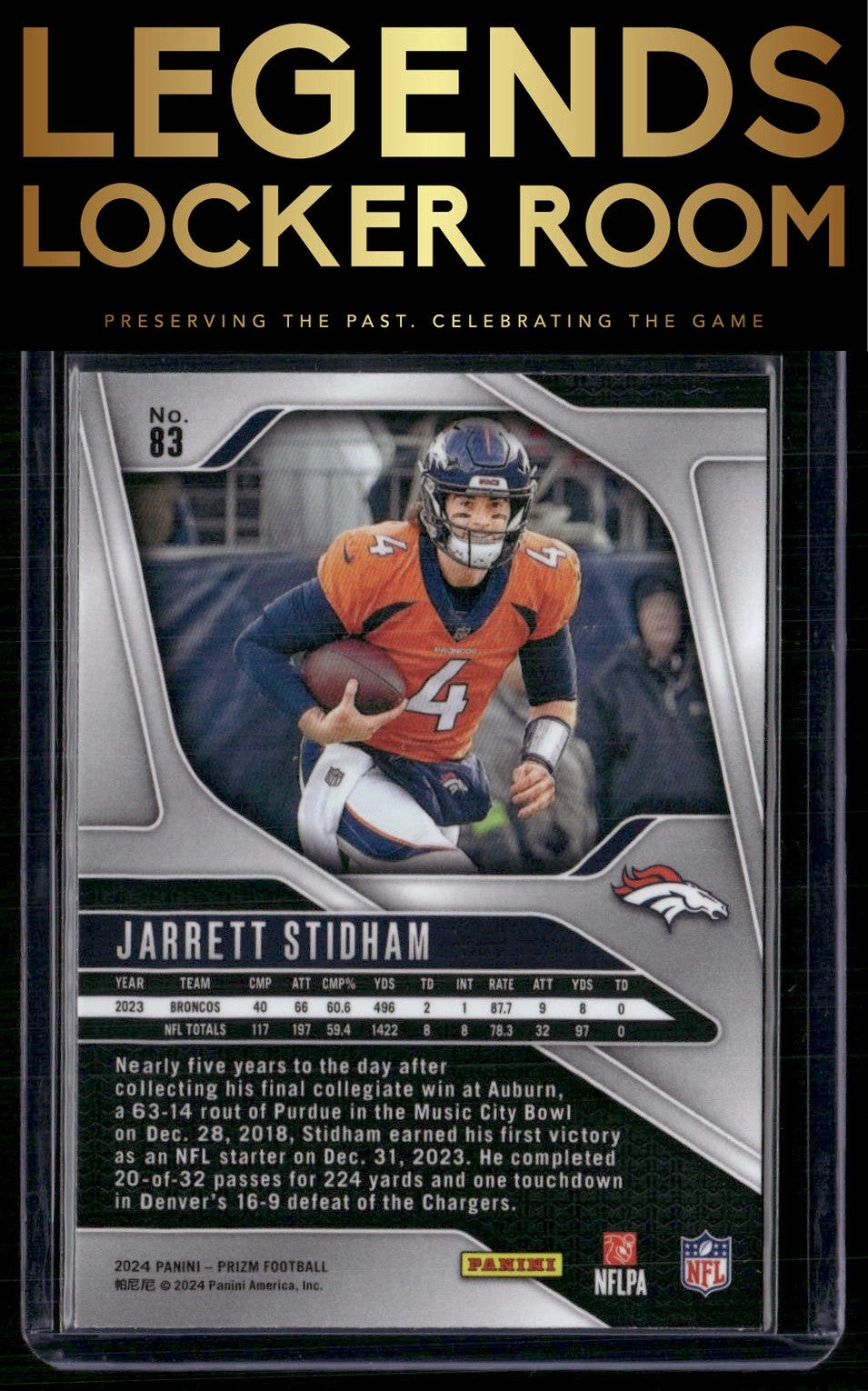 2024 Panini Prizm #83 Jarrett Stidham