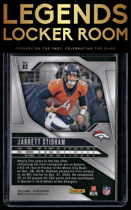 2024 Panini Prizm #83 Jarrett Stidham