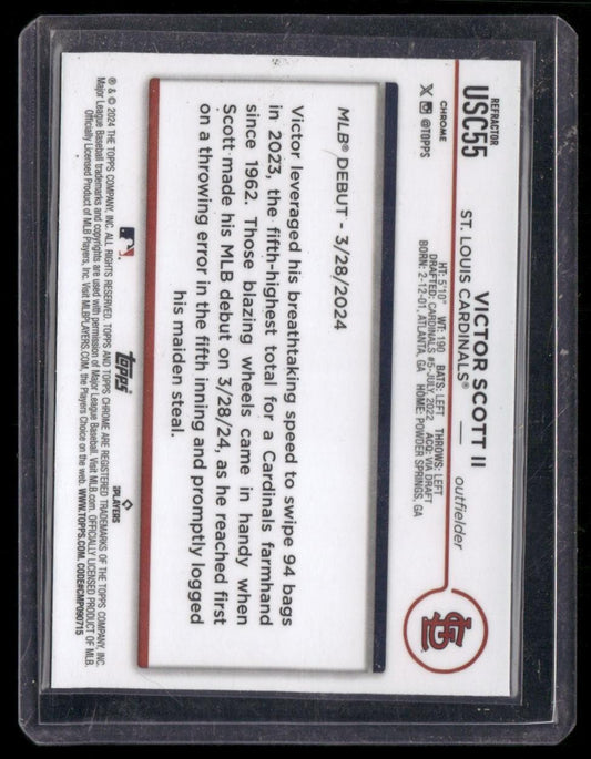 2024 Topps Chrome Update #USC55 Victor Scott II Refractors