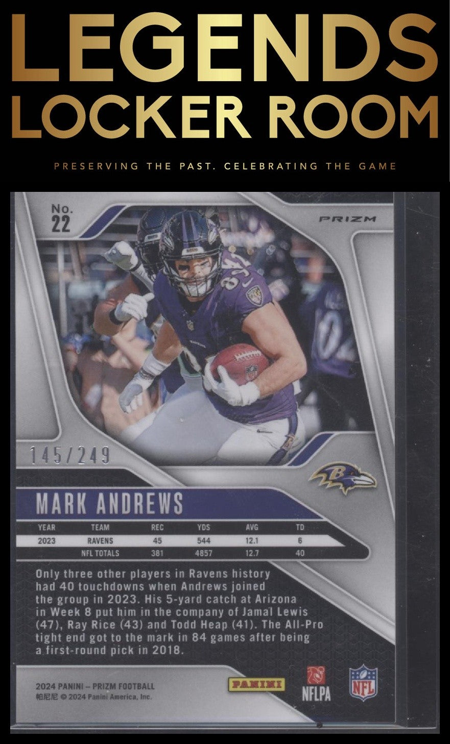 2024 Panini Prizm #22 Mark Andrews Orange #/249