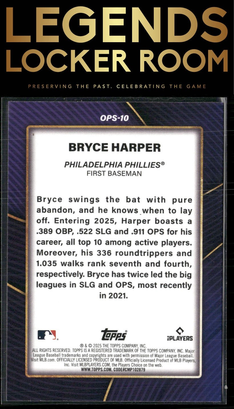 2025 Topps #OPS-10 Bryce Harper OPS Leaders
