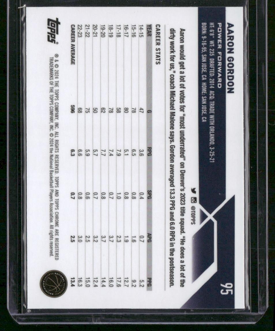 2023-24 Topps Chrome #95 Aaron Gordon